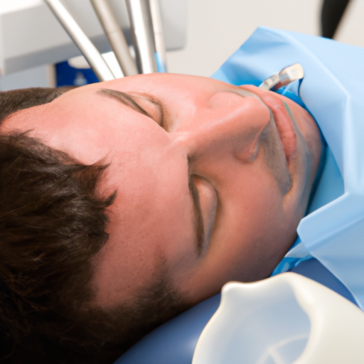 מטופל שיניים ישן רגוע בהרדמה כללית